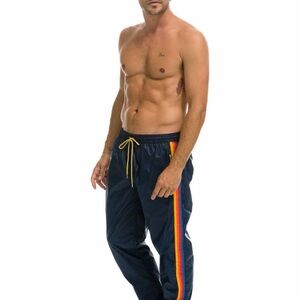 Aviator Nation Navy Sweatpants with Rainbow Stripe
